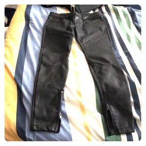 Capulet Vegan leather moto pants in black- Size XS